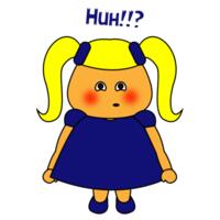 Blue Girl - HuH!! -  Women's Maple Crew Tee - Women's 'Mali' Scoop Tee Design