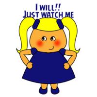 Blue Girl - I Will Just Watch!!! - AS Colour - Women's 'Mali' Scoop Tee Design