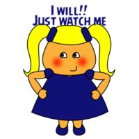 Blue Girl - I Will Just Watch!!! - AS Colour - Women's  Maple ORGANIC Tee Design