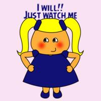Blue Girl - I Will Just Watch!!! - AS Colour - Women's Maple Crew Tee Design