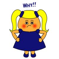 Blue Girl - WHY?! - AS COLOUR - Women's Crop Tee Design