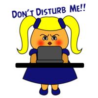 Blue Girl - Don't Disturb Me!! Design