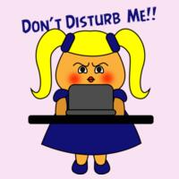 Blue Girl - Don't Disturb Me!! Design