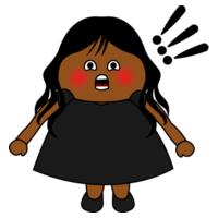 Girl In Black - "!!!" - AS Colour - Women's Maple Crew Tee Design