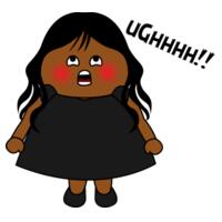 Girl In Black - "UGHHHHH!!!" - AS Colour - Women's Maple Crew Tee Design