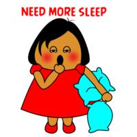 Red Girl - Need More Sleep!!! - AS COLOUR - Women's Crop Tee Design