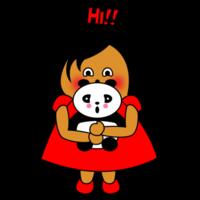 Red Girl - Hi!!! - AS Colour - Women's  Maple ORGANIC Tee Design