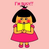 Pink Girl - I'm Busy - AS Colour - Women's Maple Crew Tee Design