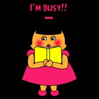 Pink Girl - I'm Busy - AS Colour - Women's  Maple ORGANIC Tee Design