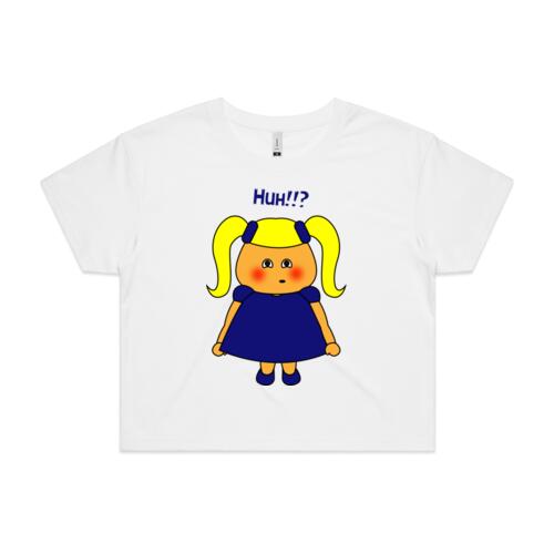 Blue Girl - HuH!! - Women's Crop Tee Thumbnail