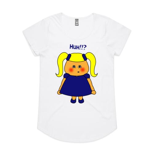 Blue Girl - HuH!! -  Women's Maple Crew Tee - Women's 'Mali' Scoop Tee Thumbnail