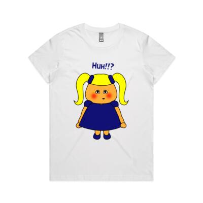 Blue Girl - HuH!! - Women's Maple Crew Tee  Thumbnail