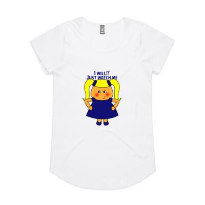 Blue Girl - I Will Just Watch!!! - AS Colour - Women's 'Mali' Scoop Tee Thumbnail