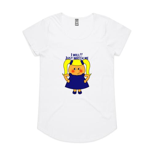 Blue Girl - I Will Just Watch!!! - AS Colour - Women's 'Mali' Scoop Tee Thumbnail