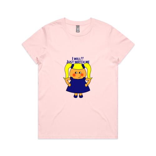 Blue Girl - I Will Just Watch!!! - AS Colour - Women's Maple Crew Tee Thumbnail