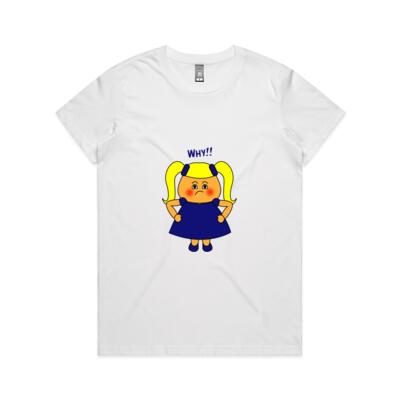 Blue Girl - WHY?! - AS Colour - Women's Maple Crew Tee Thumbnail