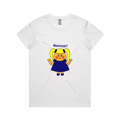 Blue Girl - Whatever!! - AS Colour - Women's Maple Crew Tee Thumbnail