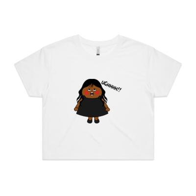 Girl In Black - "UGHHHHH!!!" - AS COLOUR - Women's Crop Tee Thumbnail