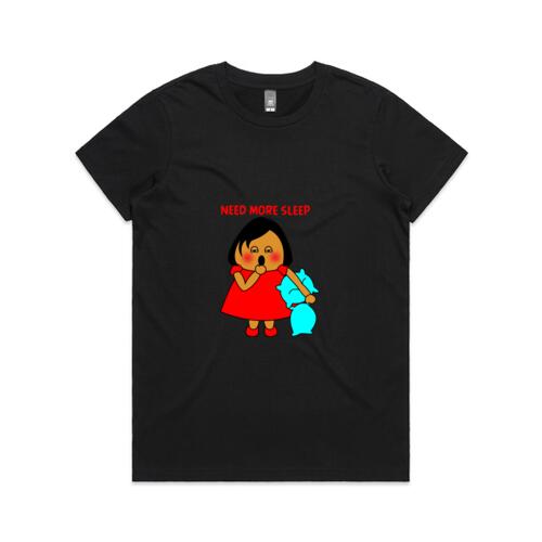 Red Girl - Need More Sleep!!! - AS Colour - Women's Maple Crew Tee Thumbnail