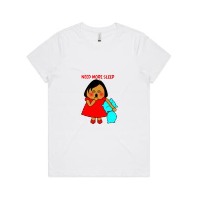 Red Girl - Need More Sleep!!! - AS Colour - Women's  Maple ORGANIC Tee Thumbnail