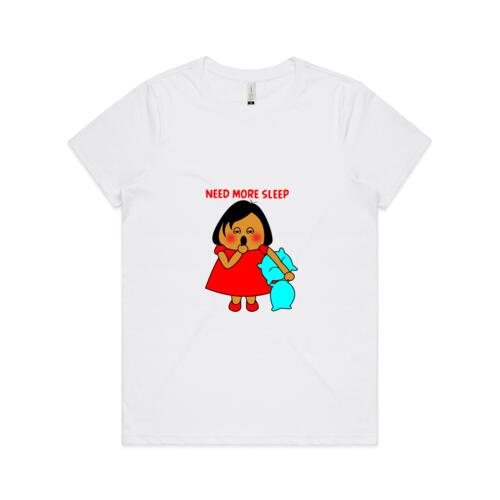 Red Girl - Need More Sleep!!! - AS Colour - Women's  Maple ORGANIC Tee Thumbnail