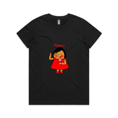Red Girl - Yummy!!! - AS Colour - Women's Maple Crew Tee Thumbnail