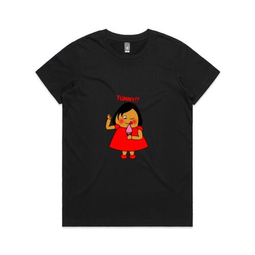 Red Girl - Yummy!!! - AS Colour - Women's Maple Crew Tee Thumbnail