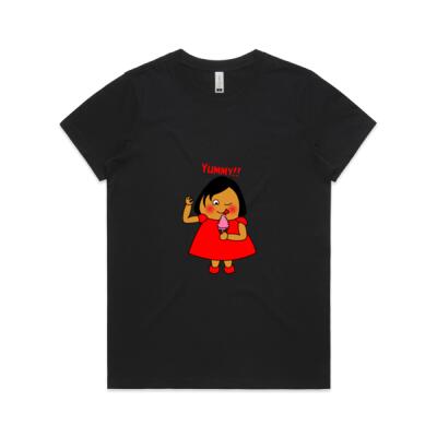 Red Girl - Yummy!!! - AS Colour - Women's  Maple ORGANIC Tee Thumbnail