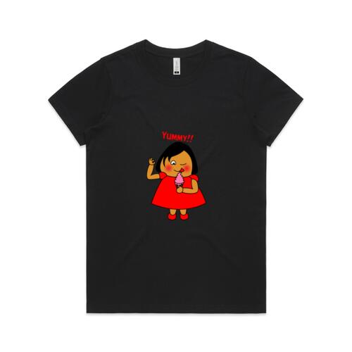 Red Girl - Yummy!!! - AS Colour - Women's  Maple ORGANIC Tee Thumbnail