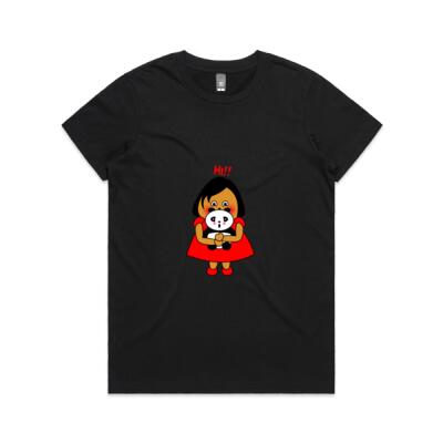 Red Girl - Hi!!! - AS Colour - Women's Maple Crew Tee Thumbnail