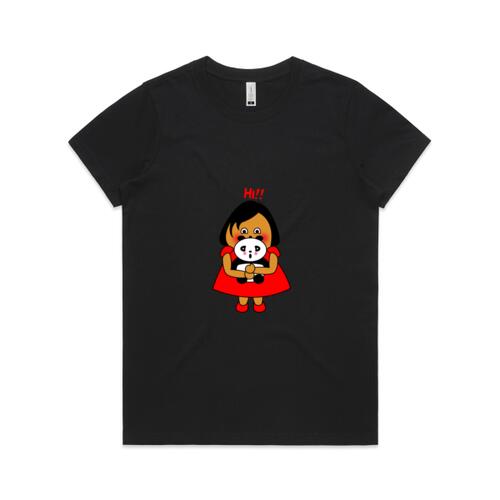 Red Girl - Hi!!! - AS Colour - Women's  Maple ORGANIC Tee Thumbnail