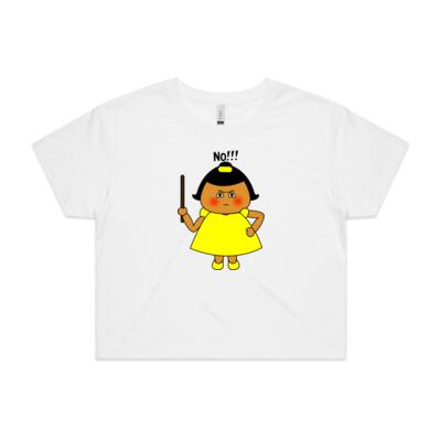 Yellow Girl - No!!! - AS COLOUR - Women's Crop Tee Thumbnail