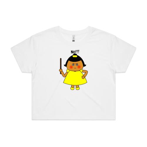 Yellow Girl - No!!! - AS COLOUR - Women's Crop Tee Thumbnail