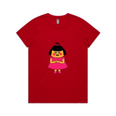 Pink Girl - Crying v 2 - AS Colour - Women's Maple Crew Tee Thumbnail