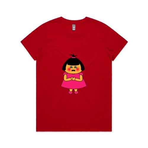Pink Girl - Crying v 2 - AS Colour - Women's Maple Crew Tee Thumbnail