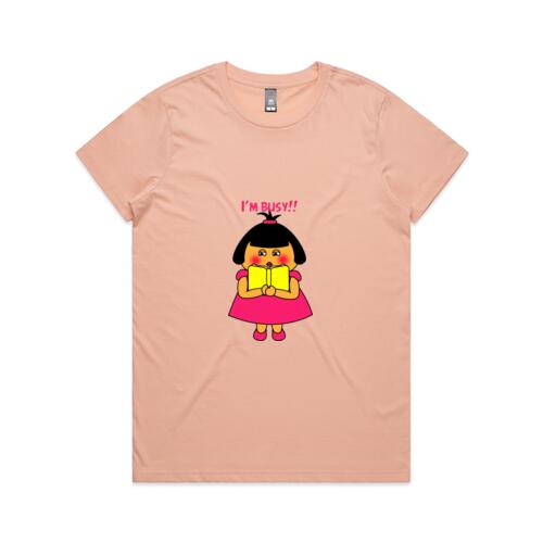 Pink Girl - I'm Busy - AS Colour - Women's Maple Crew Tee Thumbnail