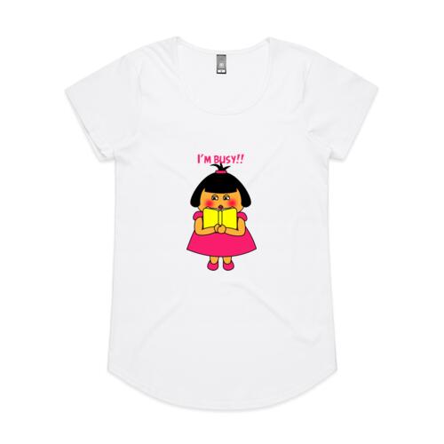 Pink Girl - I'm Busy - AS Colour - Women's 'Mali' Scoop Tee Thumbnail